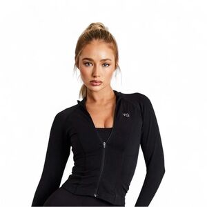*SOLD*
“Vanquish Fitness” Black Seamless Zip-up
